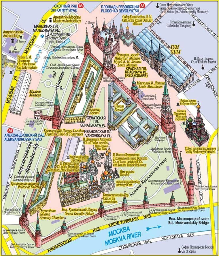 ಕೆಂಪು ಚದರ ಮಾಸ್ಕೋ ನಕ್ಷೆ