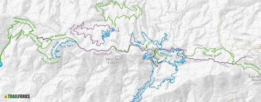 ನಕ್ಷೆ ಮಾಸ್ಕೋ mountain trail