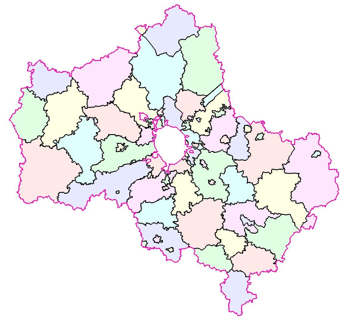Moskva ಪ್ರದೇಶದ ನಕ್ಷೆ