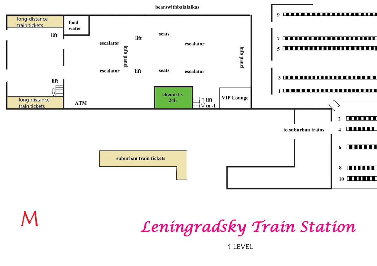 ನಕ್ಷೆ Leningradsky ನಿಲ್ದಾಣ Moscow