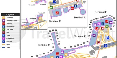 Sheremetyevo ನಕ್ಷೆ ಟರ್ಮಿನಲ್ಗಳು
